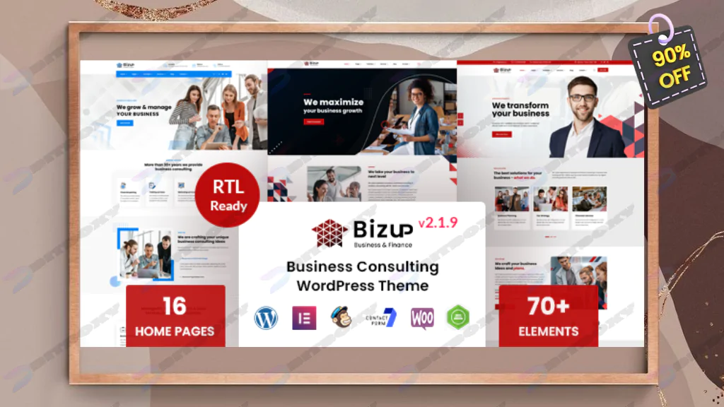 Bizup - Business Consulting WordPress Theme Nulled