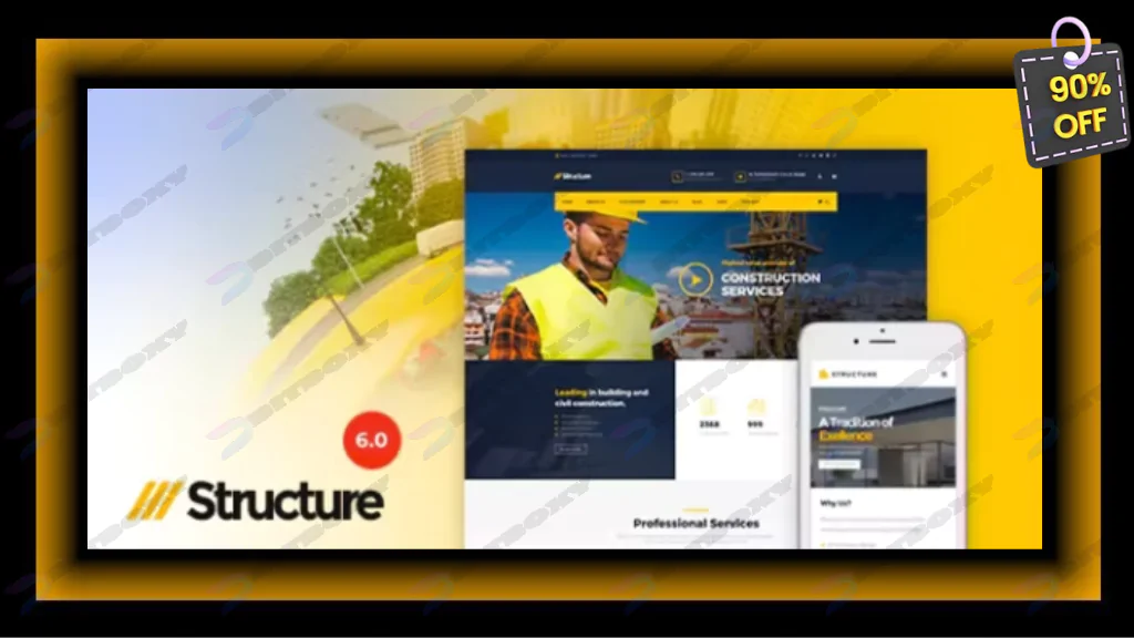 Structure - Construction Industrial Factory WordPress Theme Nulled