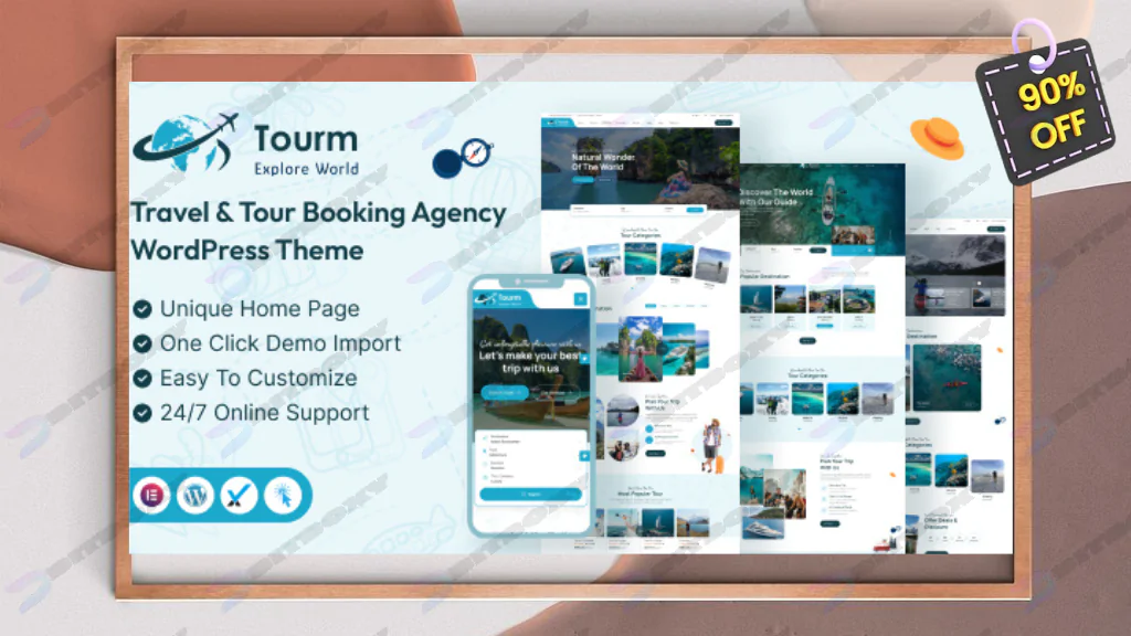 Tourm- Travel & Tour Booking Agency WordPress Theme Nulled