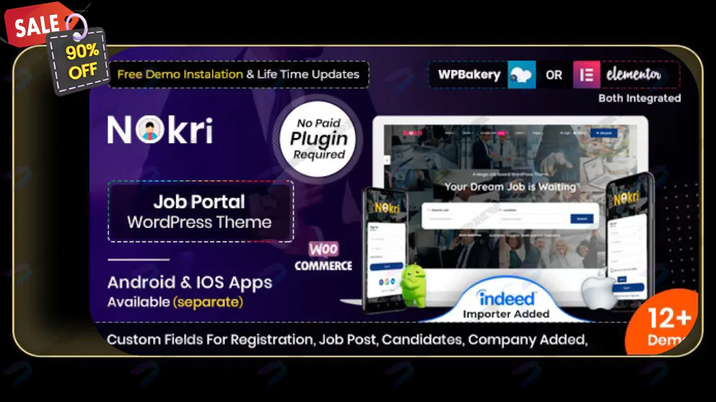 Nokri - Job Board WordPress Theme Nulled