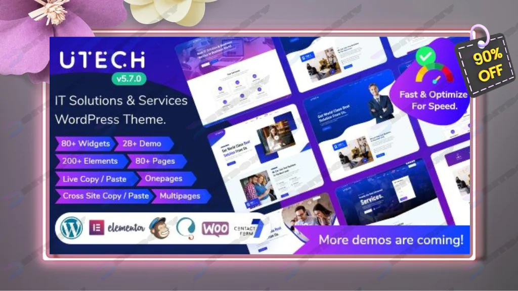 uTech - IT Solutions Services WordPress Theme Nulled