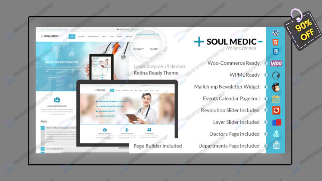SoulMedic | Hospital & Doctor WordPress Theme Nulled