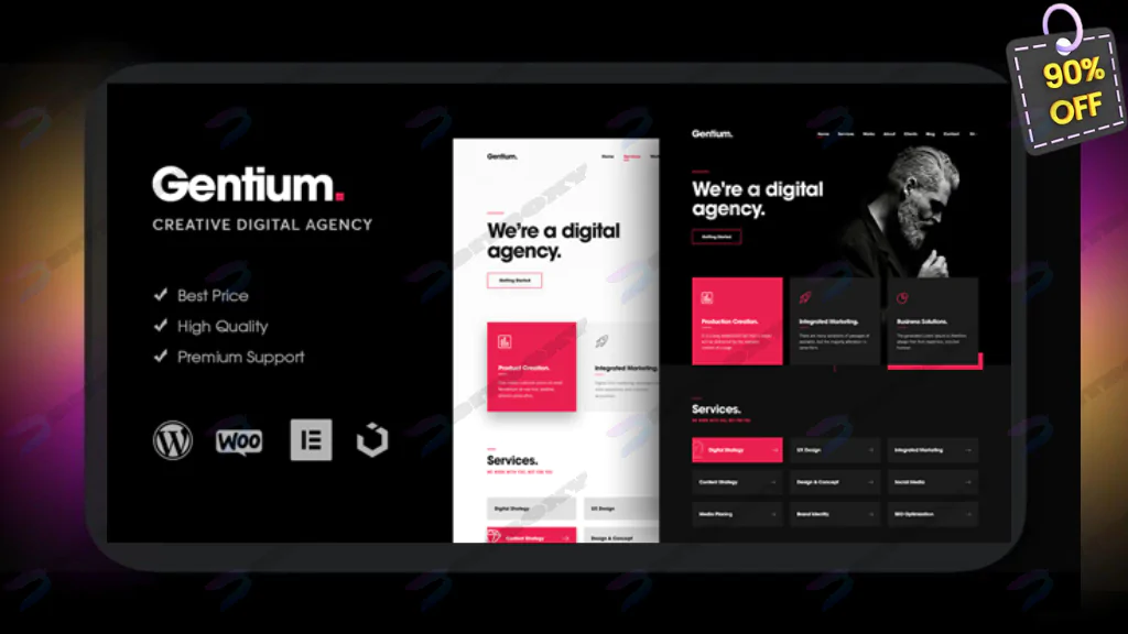 Gentium – A Creative Digital Agency WordPress Theme Nulled