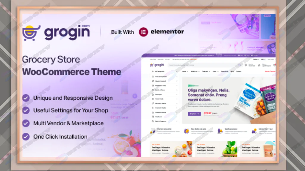 Grogin - Grocery Store WooCommerce WordPress Theme Nulled