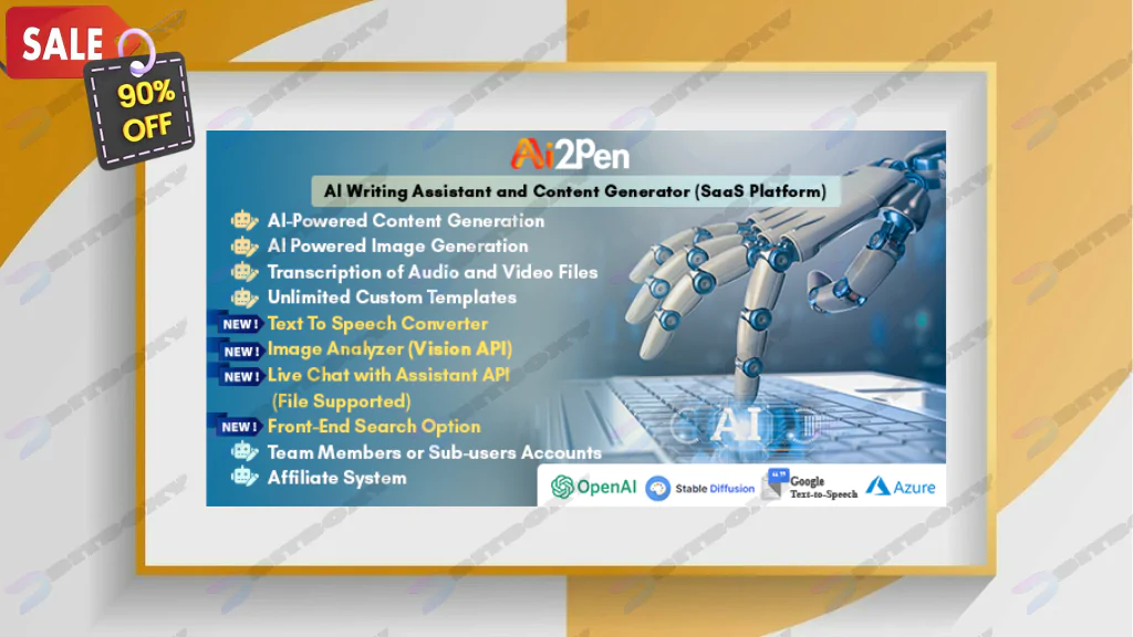 Ai2Pen – AI Writing Assistant and Content Generator (SaaS Platform)
