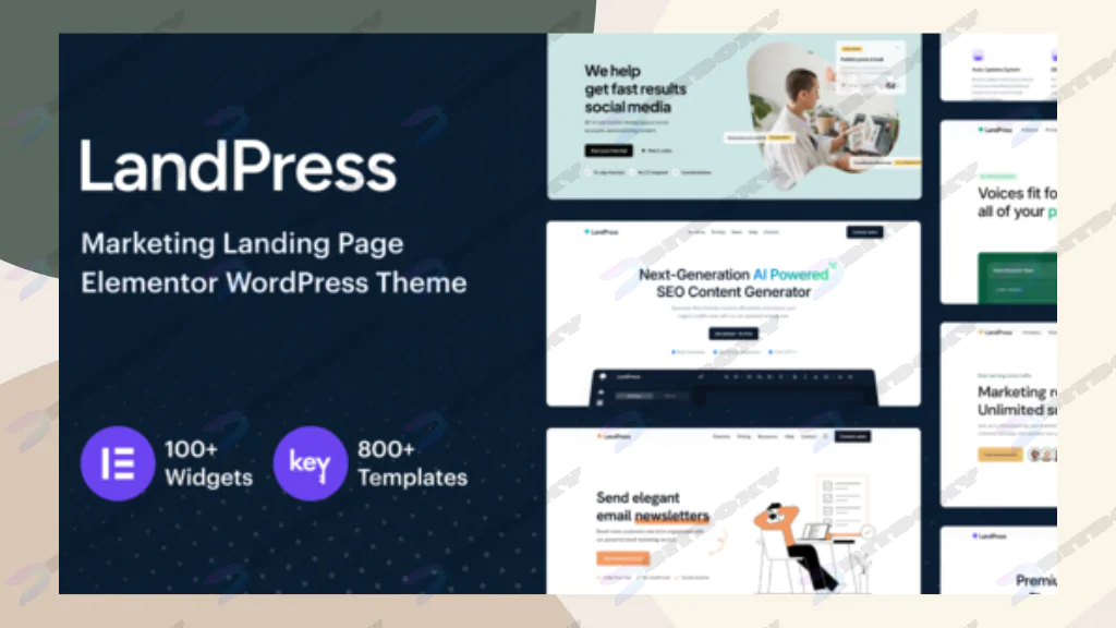 LandPress - Marketing Landing Page Elementor WordPress Theme Nulled