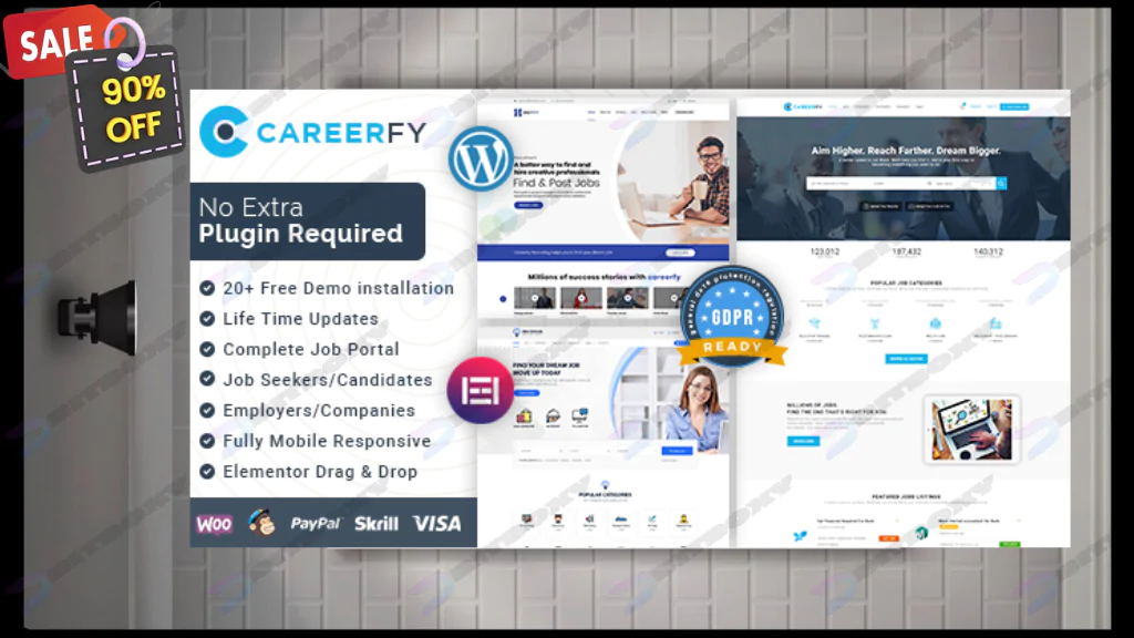 Careerfy - Job Board WordPress Theme Nulled