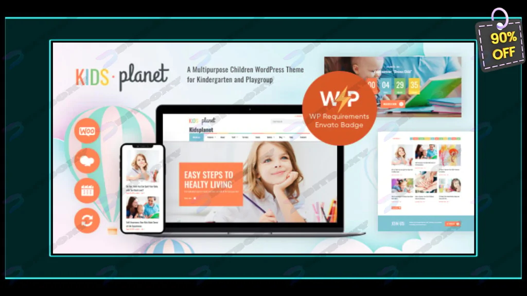 Kids Planet - Children Kindergarten and Playgroup WordPress Theme Nulled